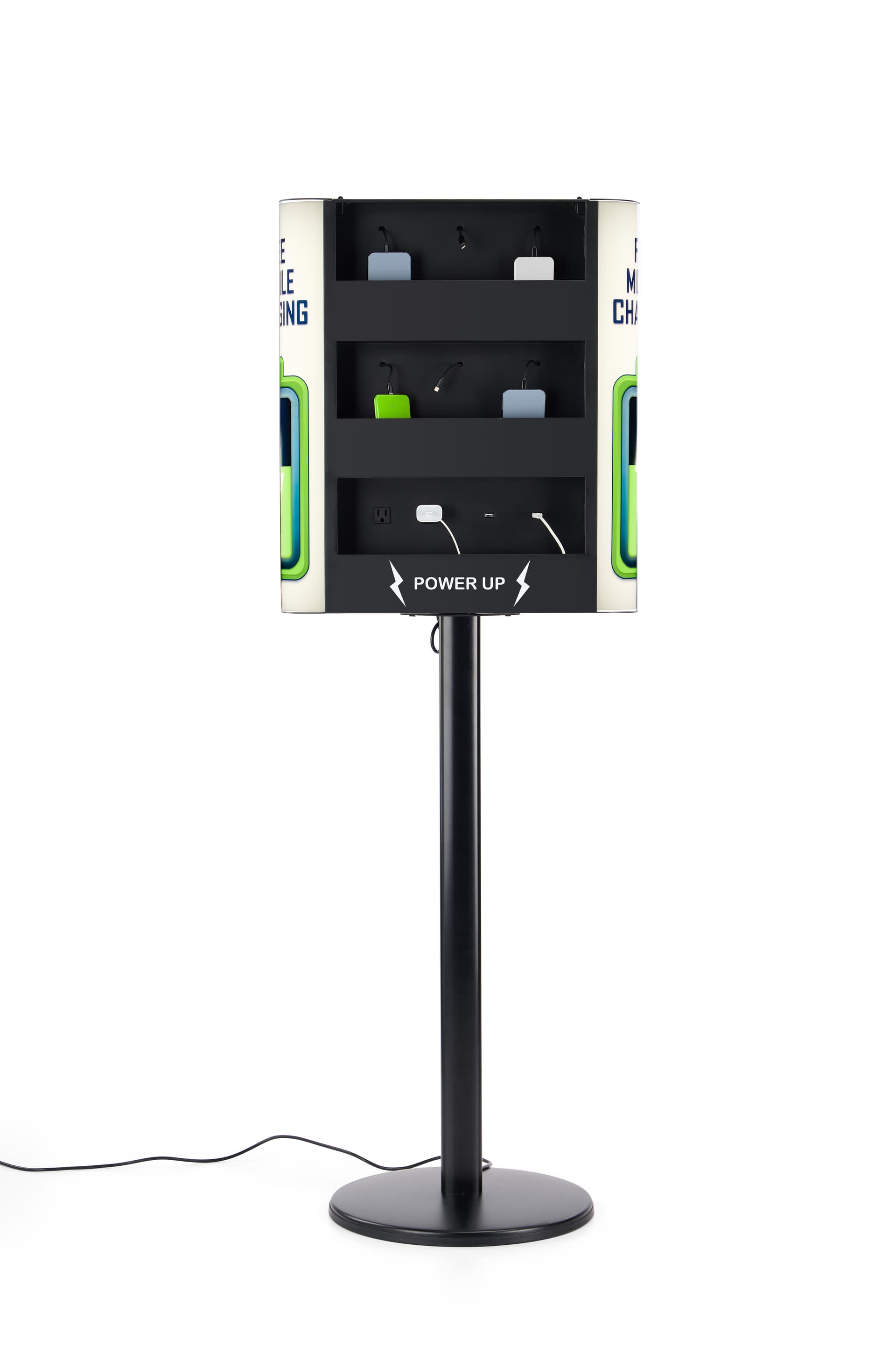 Cell phone charging station with stable base