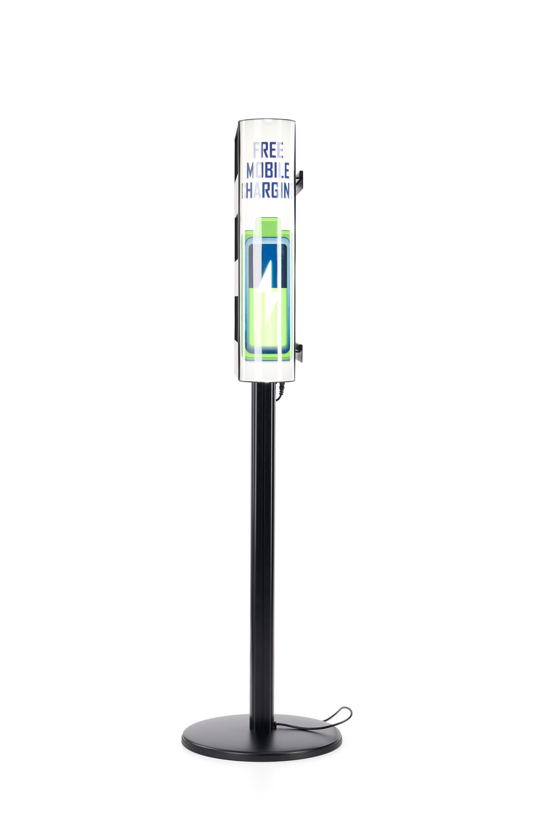 Cell phone charging station side profile