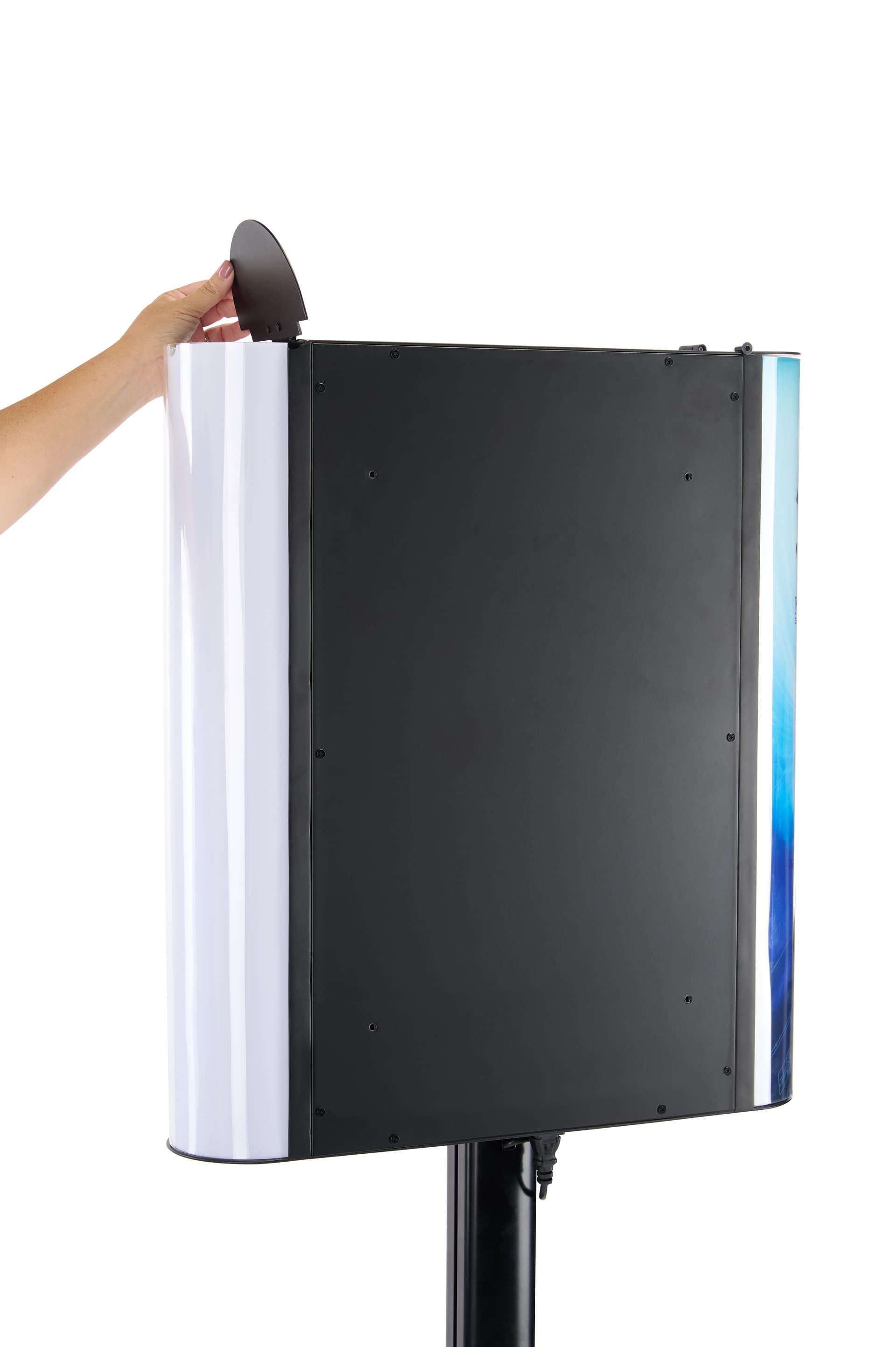Cell phone charging station with top insert for graphics