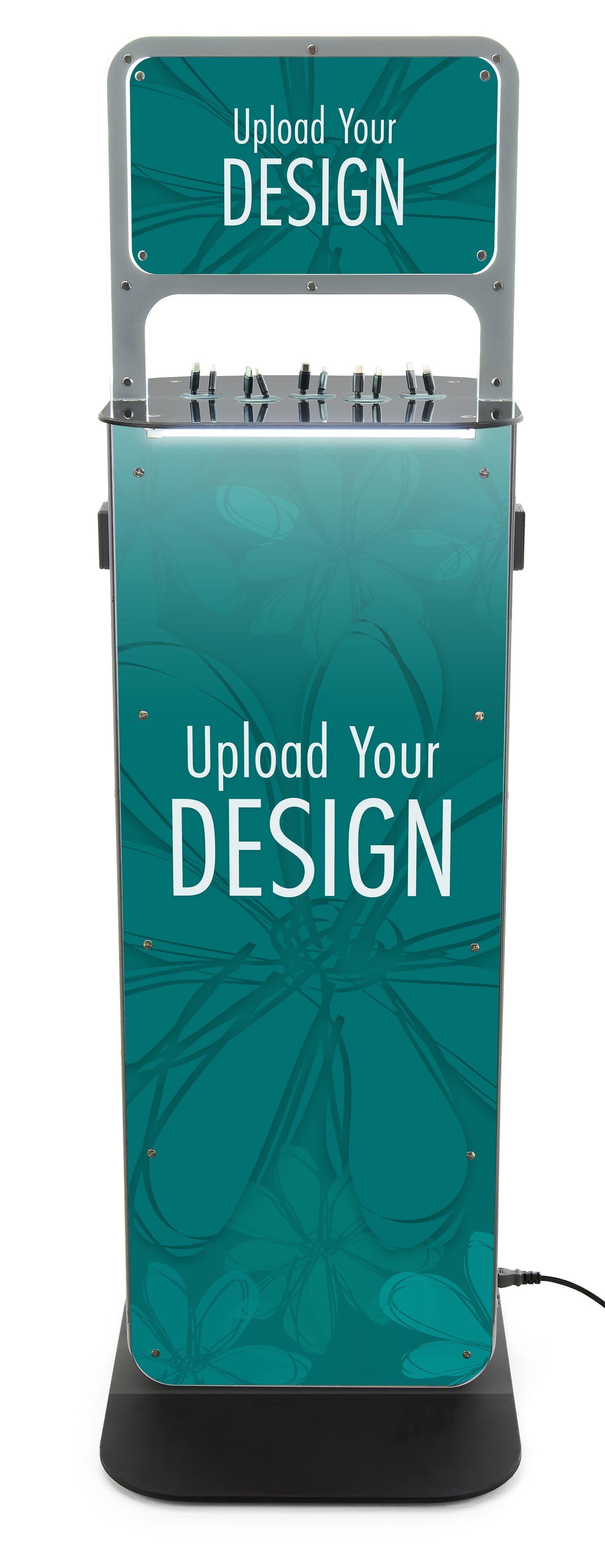 Phone charging station kiosk with personalization 