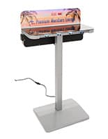 Charging station table with steel material 