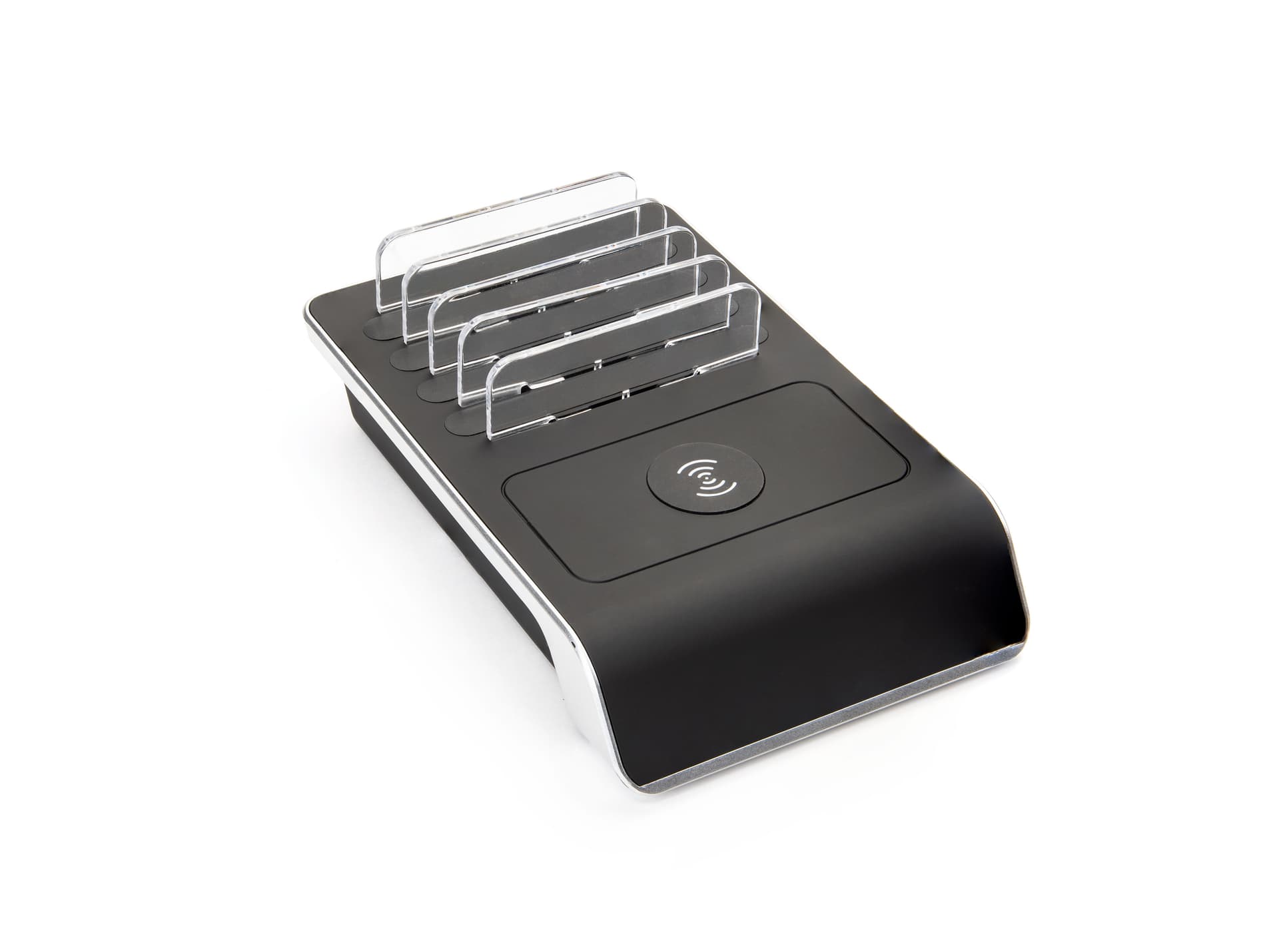 Home decor 4 port USB charger dock with wireless pad 