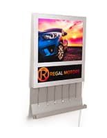 Upload your custom artwork to our  wall mount light box charging station 
