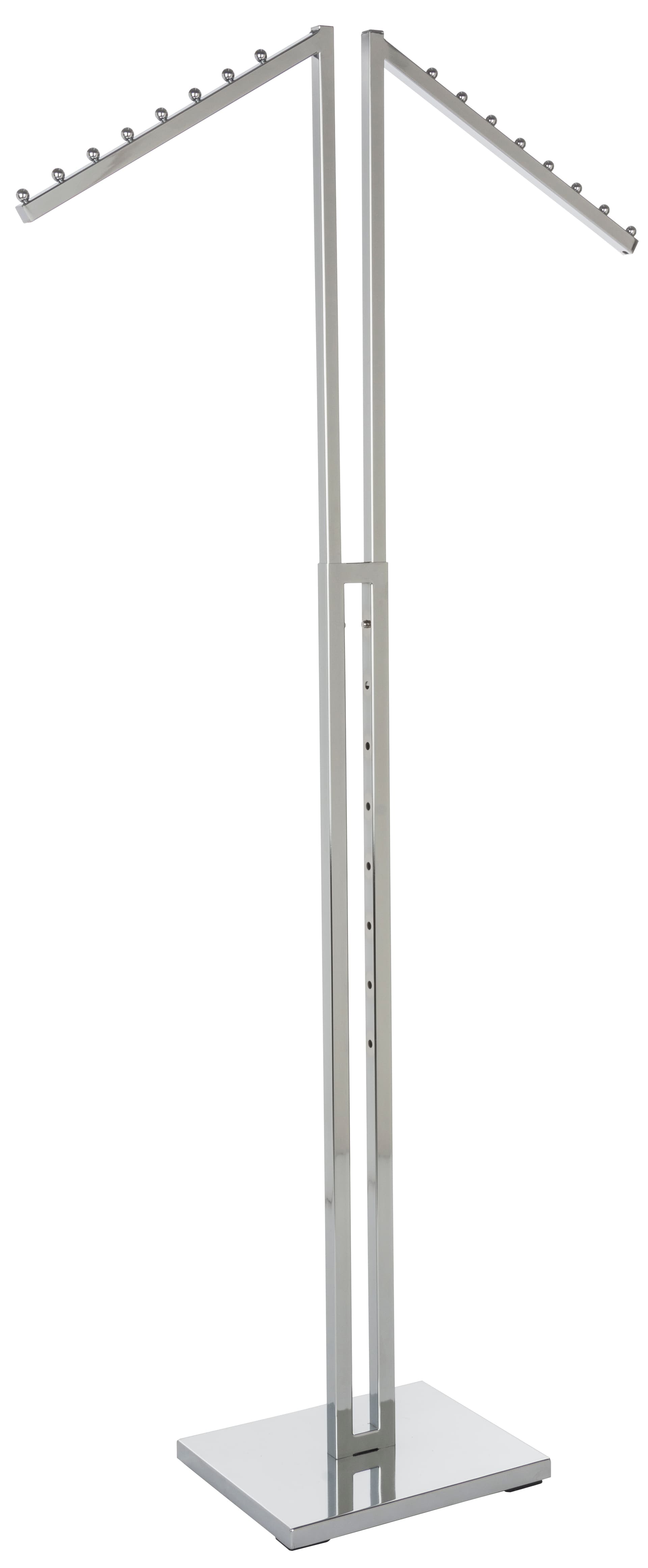 51" - 72" Tall Chrome Waterfall Clothing Rack