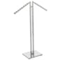 Clothing Rack with 2 Waterfall Hook Arms, Adjustable Height - Chrome