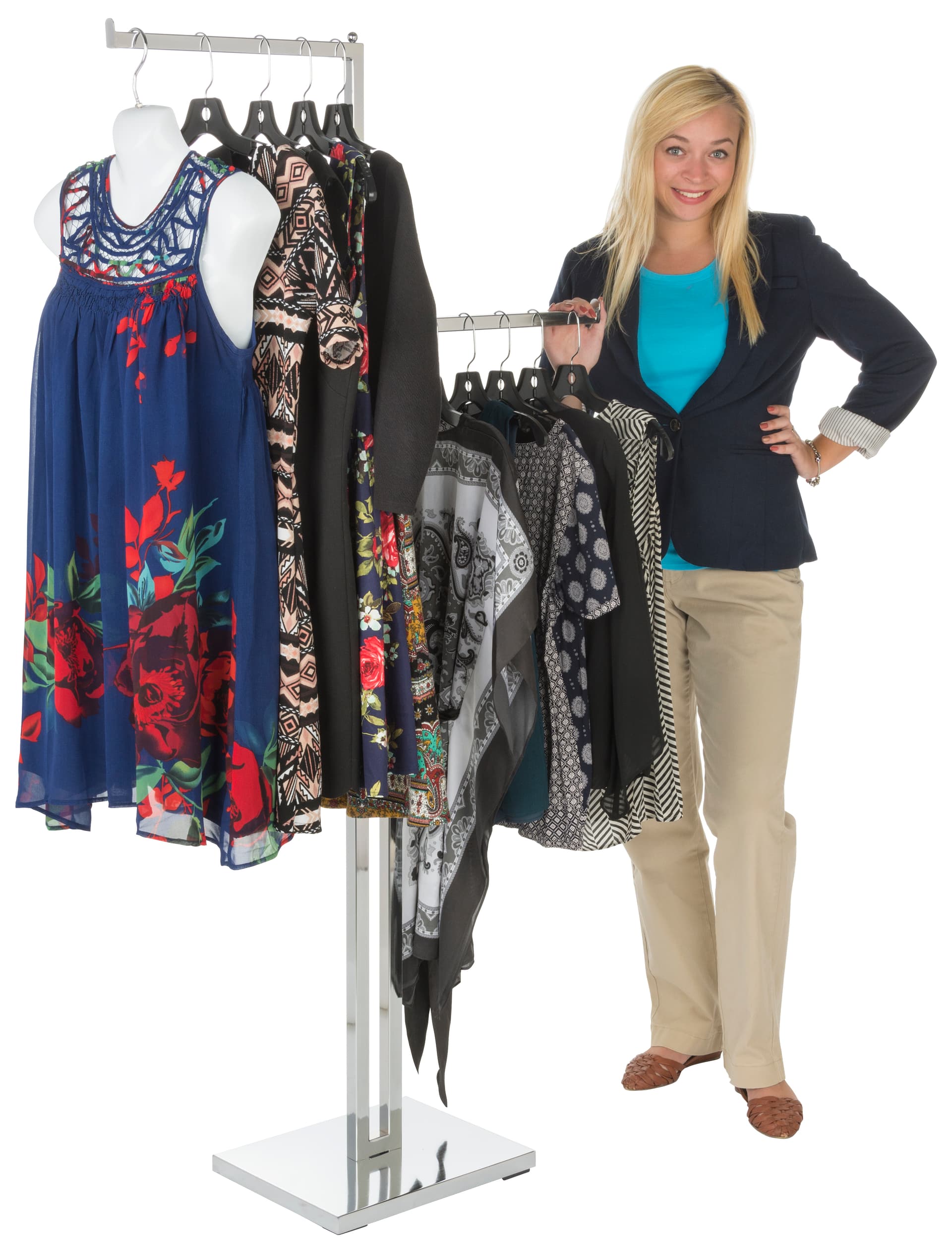 Organized 2-Way Clothing Rack