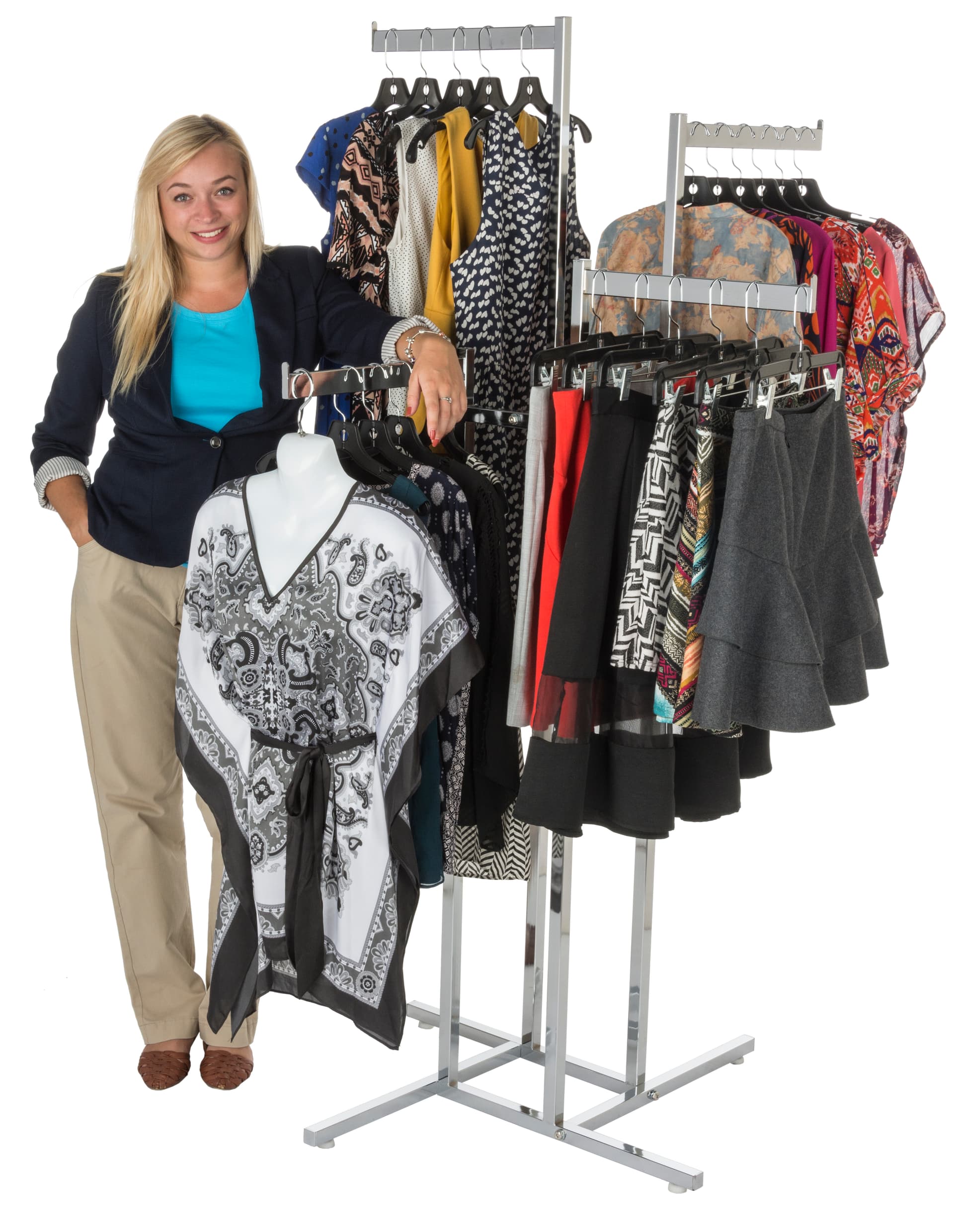 Organized 4-Way Clothing Rack