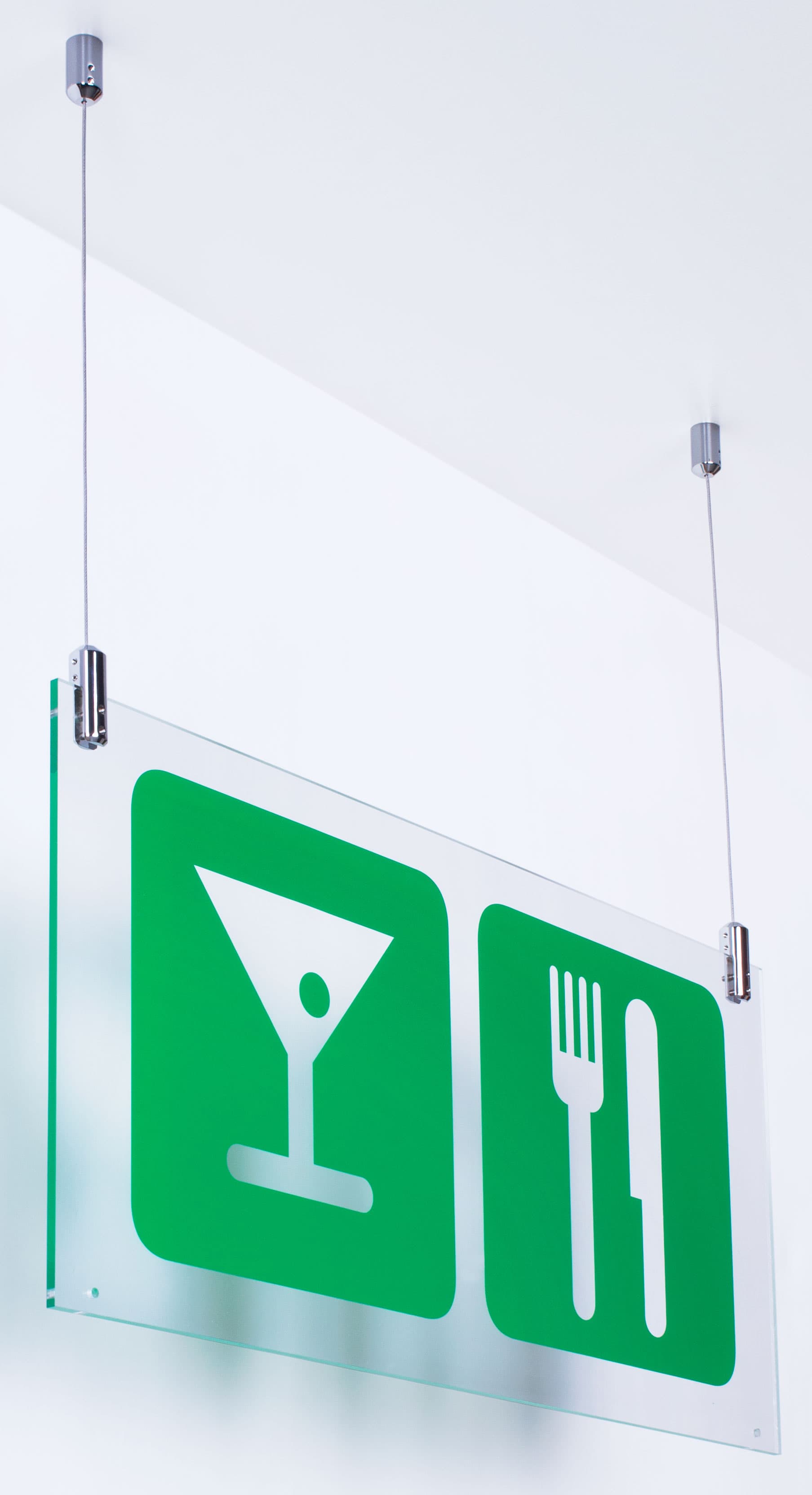 Cable Hanging Kit Displays Signs Overhead