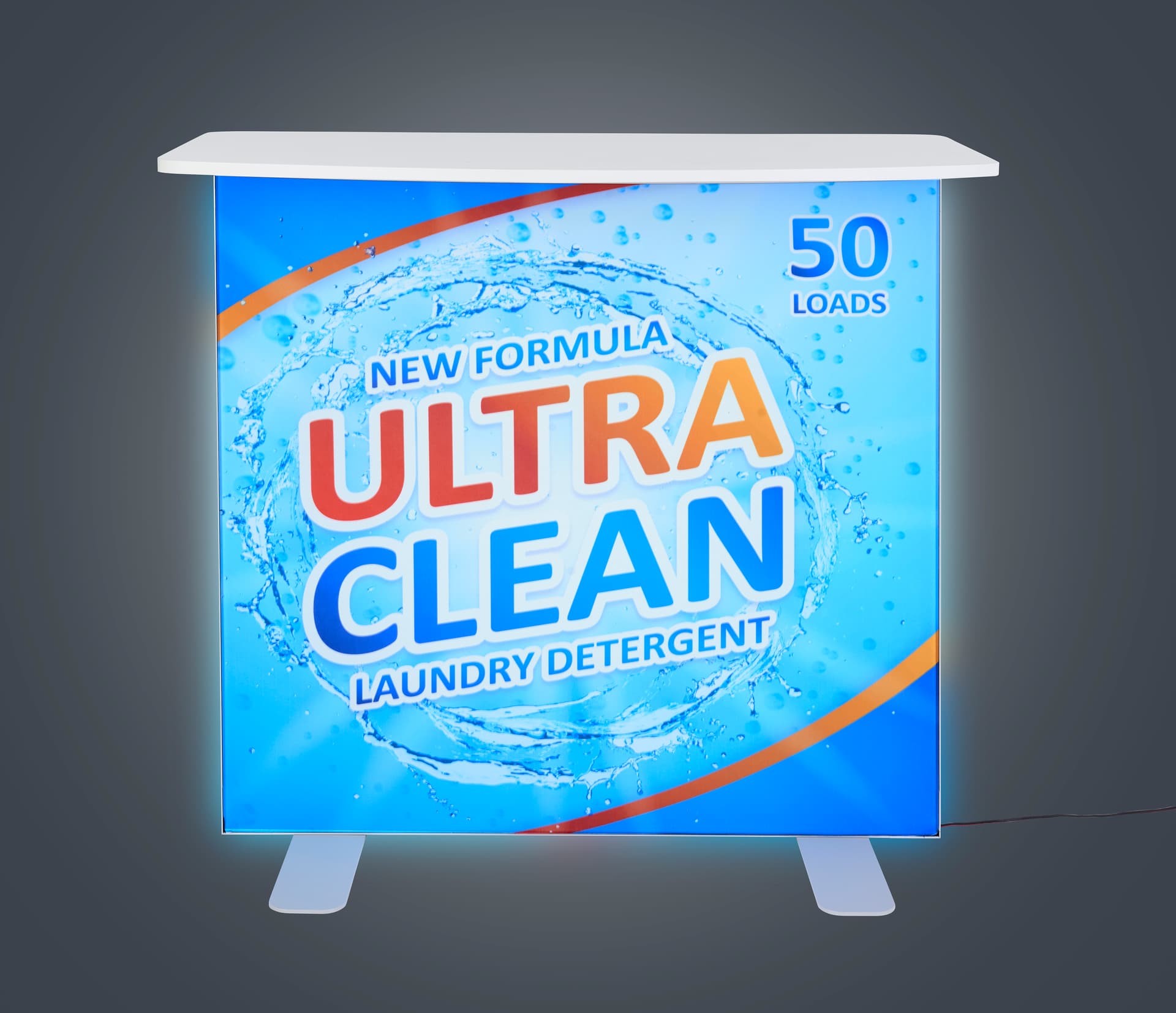 Lightbox pop up counter will illuminate your signage 