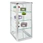 Countertop Display Case with Aluminum Frame, Tempered Glass, Locking - Silver