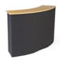 61"w Portable Counter with Inner Shelves - Black