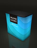 38.2"h x 39.37"w x 23.6"d WaveLight® Air inflatable backlit rectangular counter