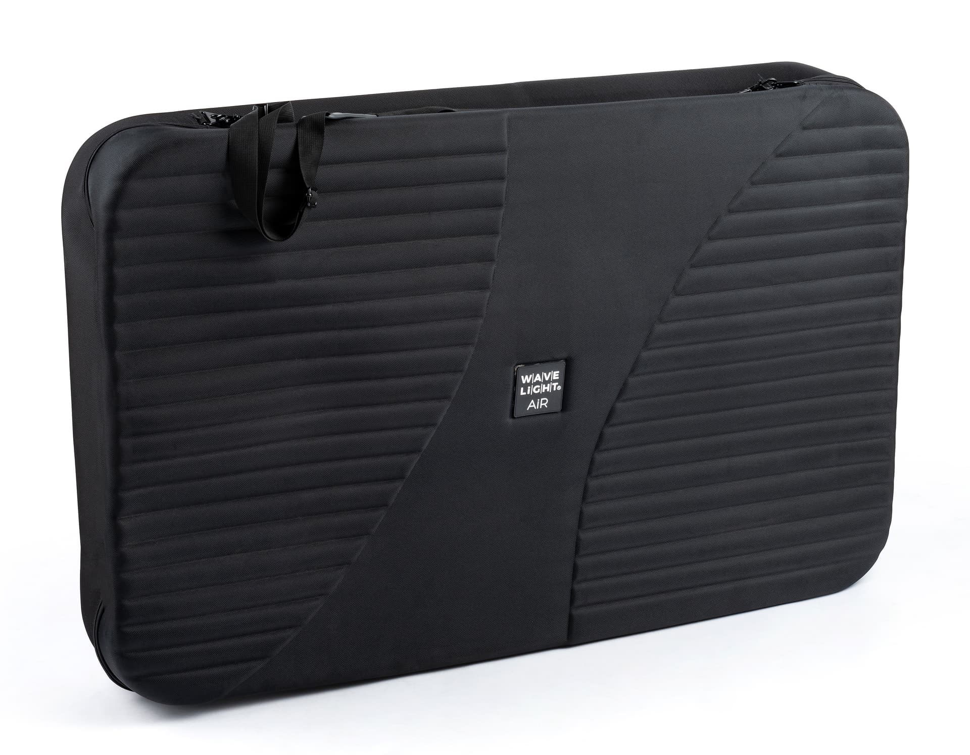 Air inflatable backlit rectangular counter with durable black nylon travel case