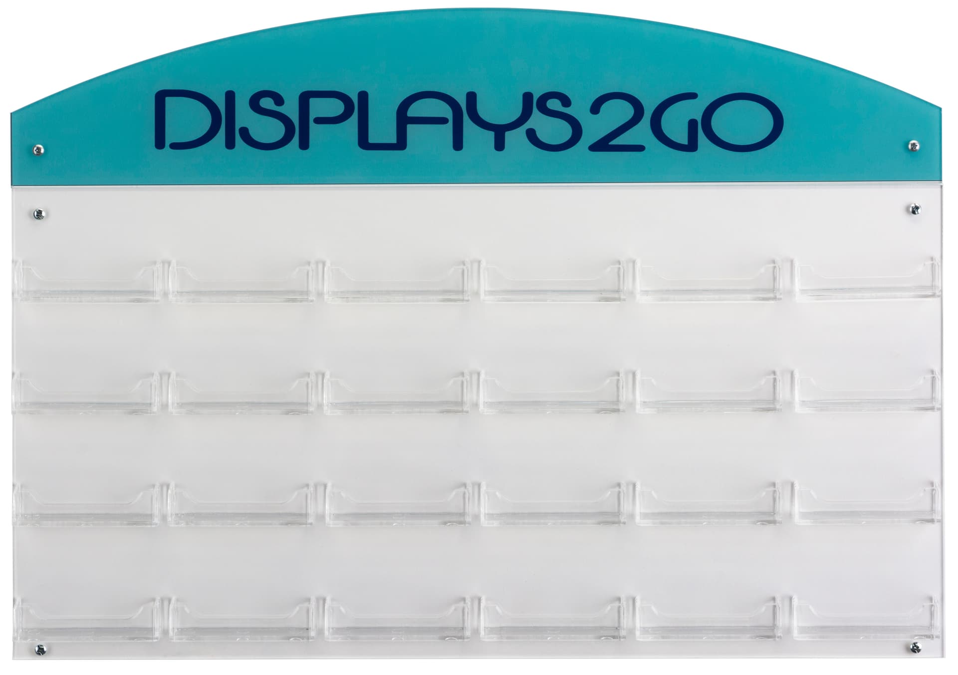 Business Card Rack with Custom Header, Hardware Included