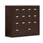 4 Tier Lockers w/ 14 Cell Phone Slots, Resettable Combination Lock, Aluminum - Bronze