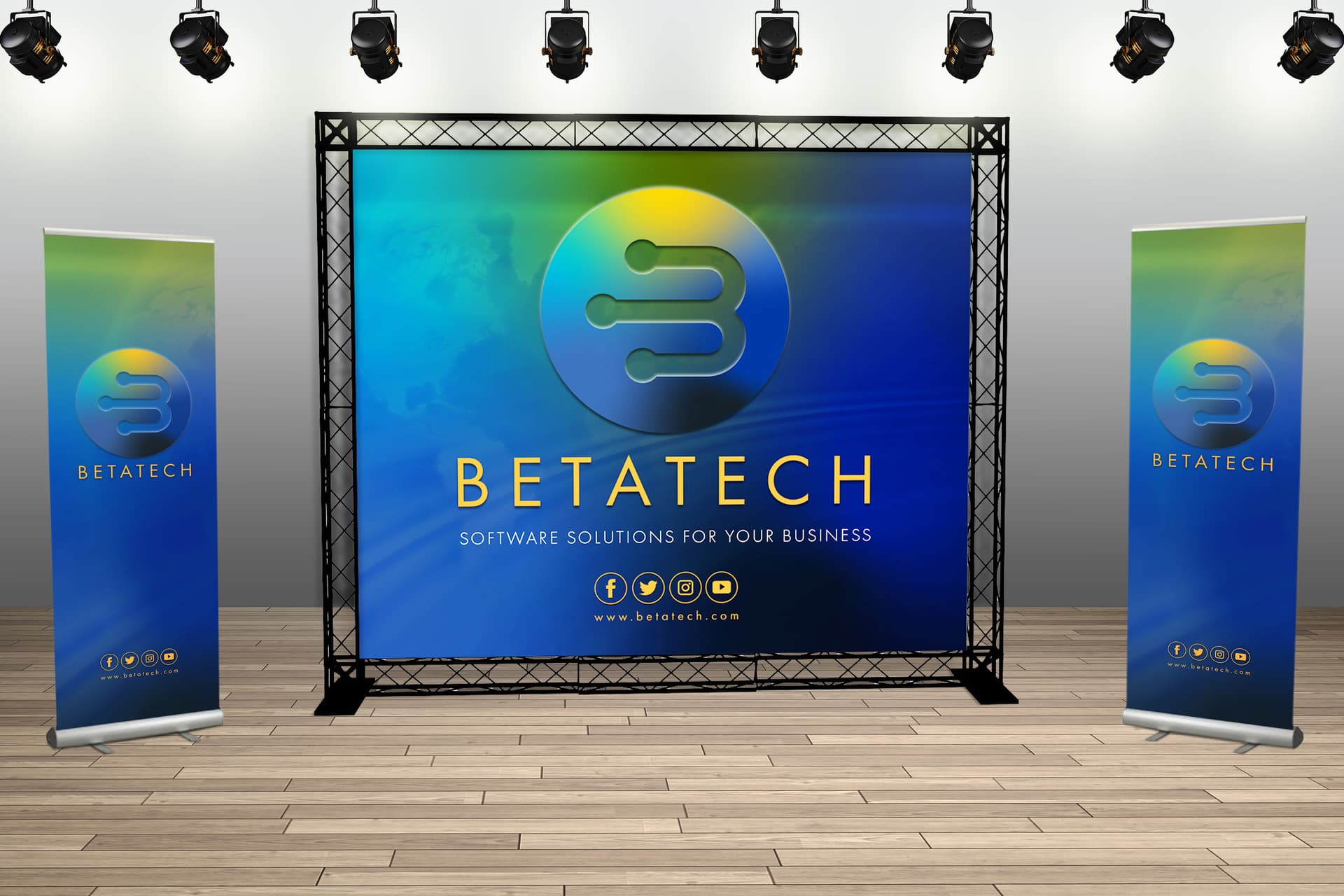 10’ truss trade show booth with easy set up design