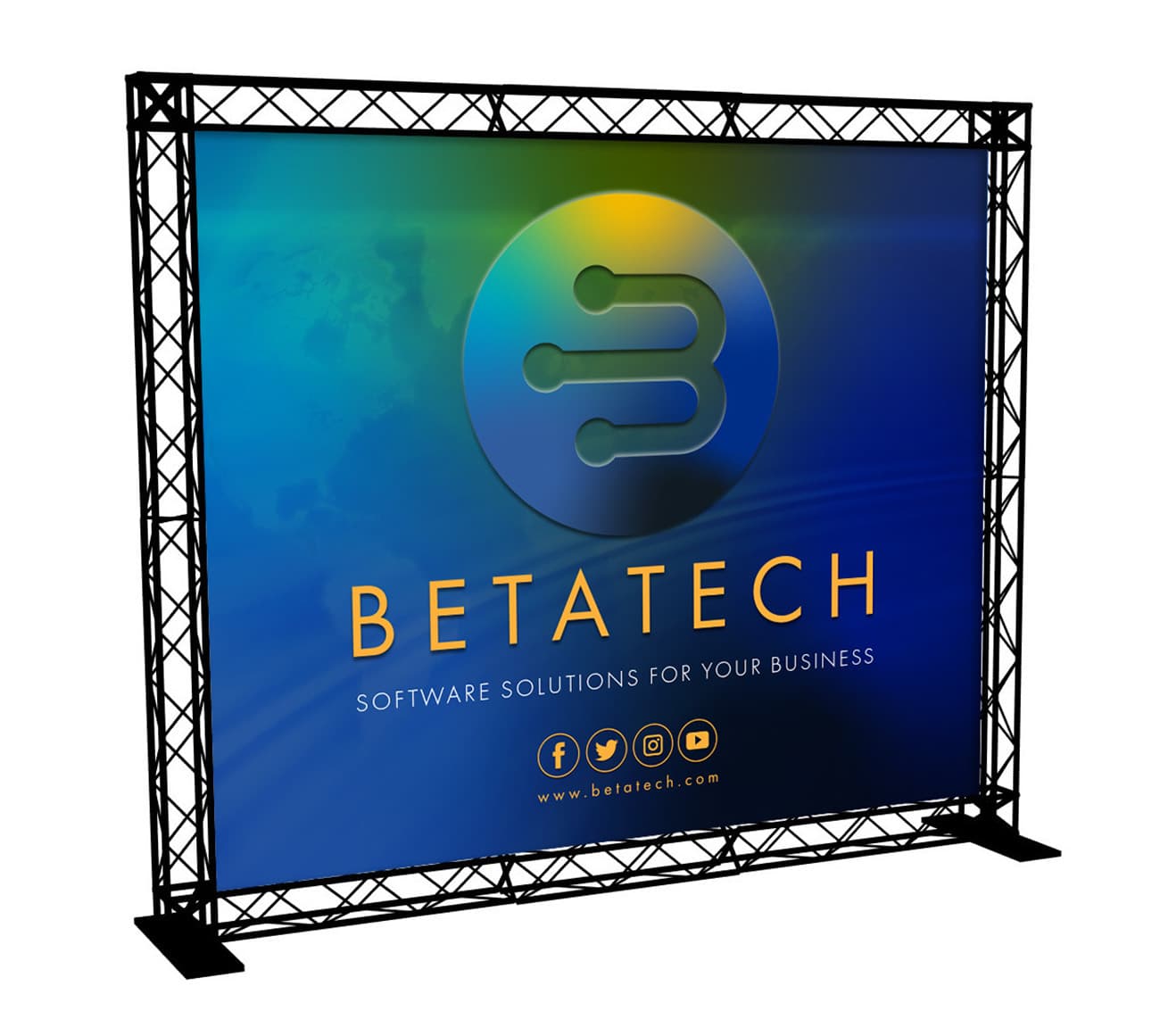 10’ truss trade show booth with portable design