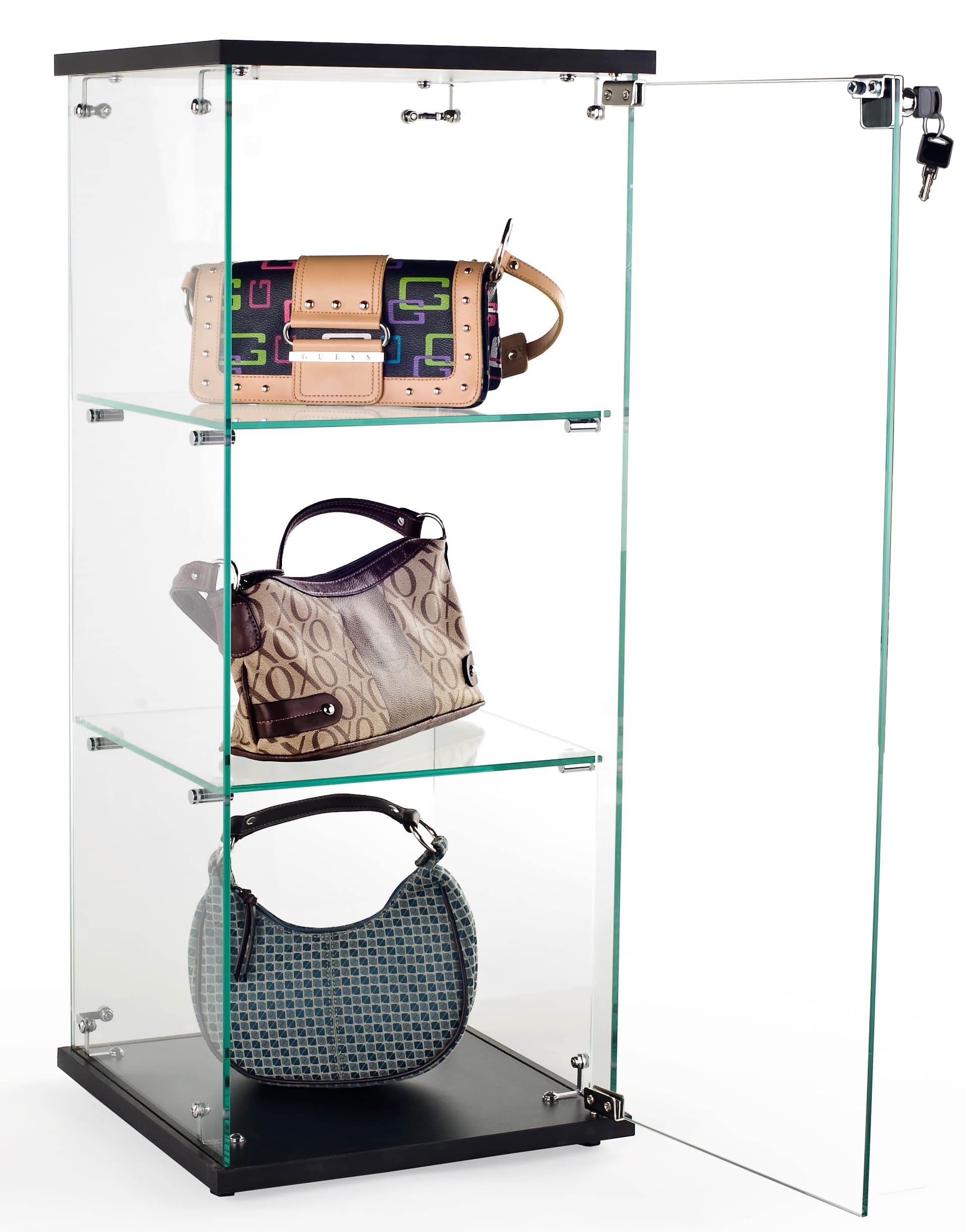 Swing-Open Door Countertop Glass Display Case