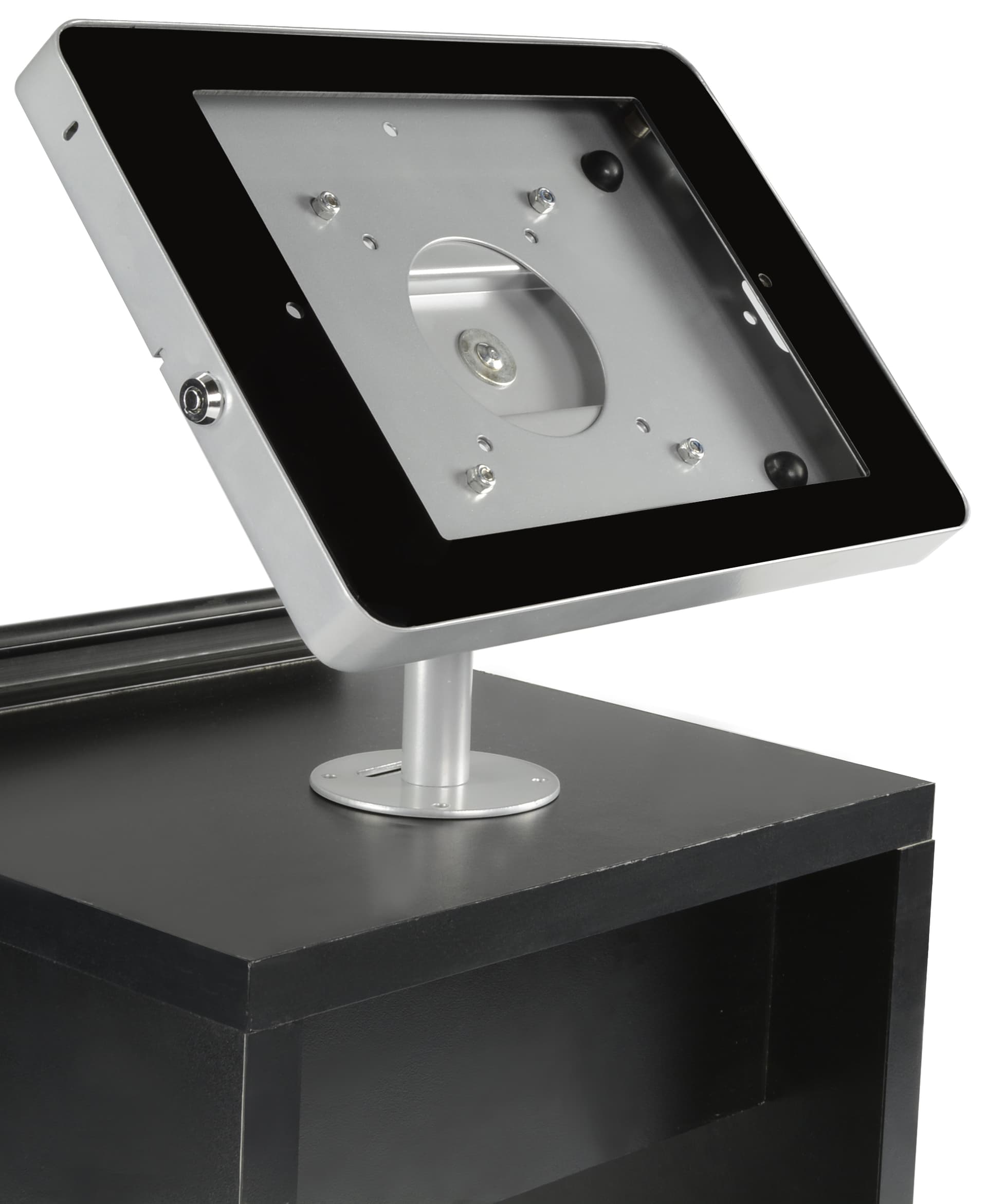Exhibition Counter with iPad Holder | Portable with Header & Shelves ...
