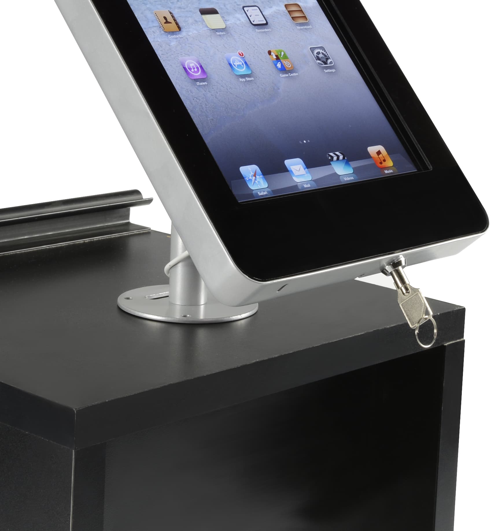 Exhibition Counter with iPad Holder | Portable with Header & Shelves ...