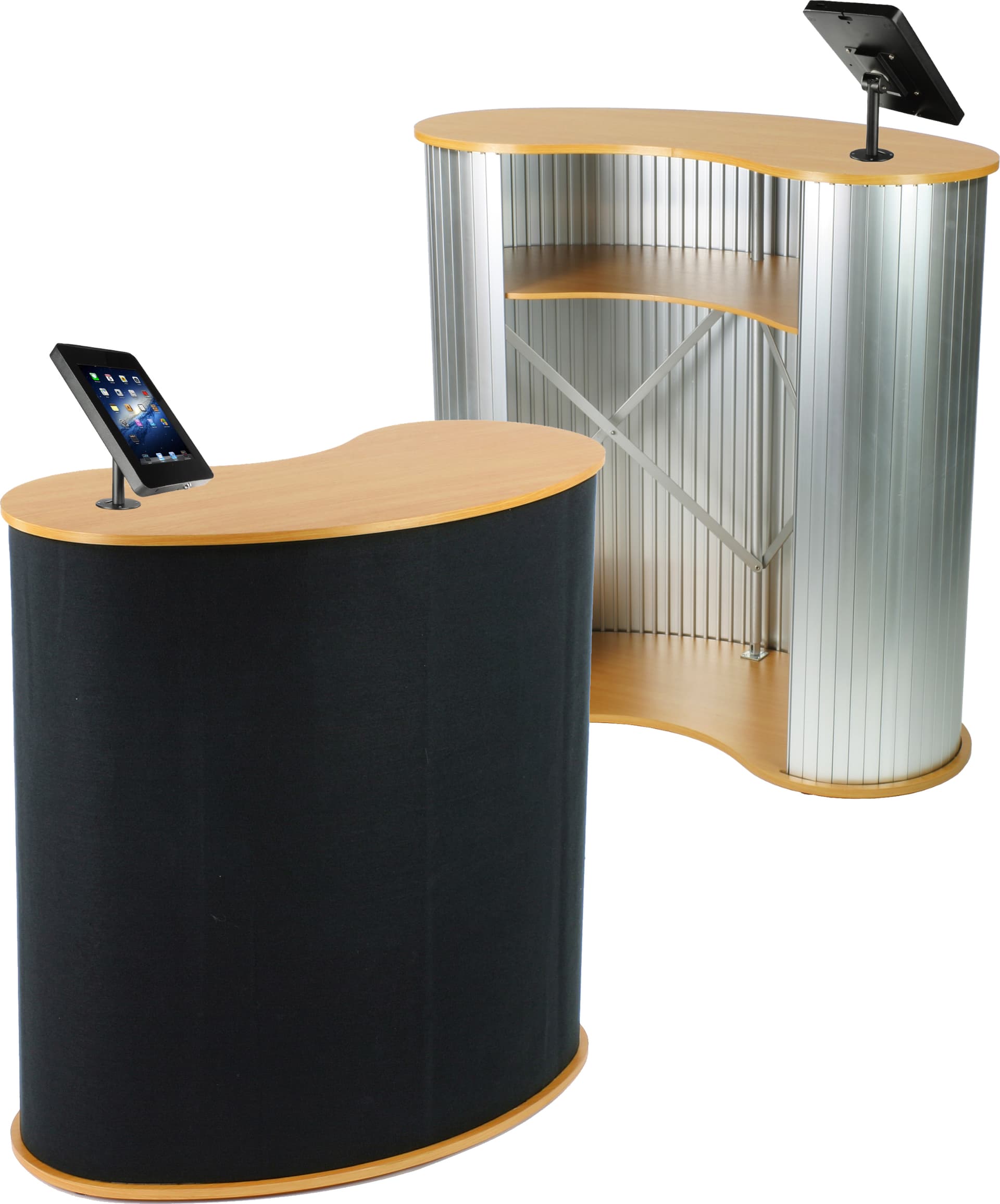 Pop Up Counter with Black iPad Holder