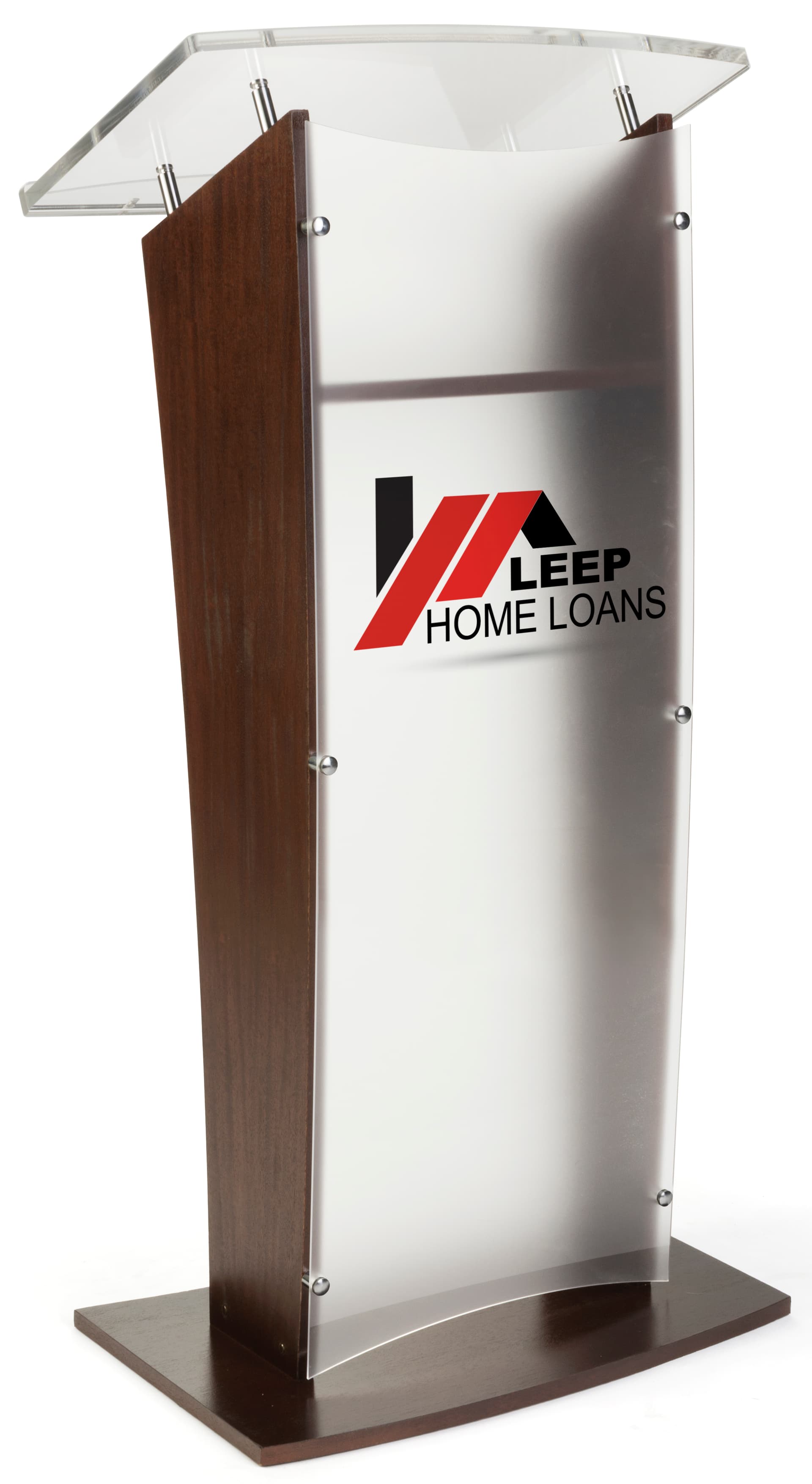Custom Graphic Acrylic and Wood Podium, UV Printed