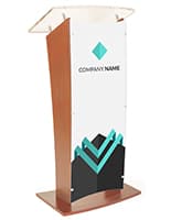 Customized Public Speaking Lectern with Branding 