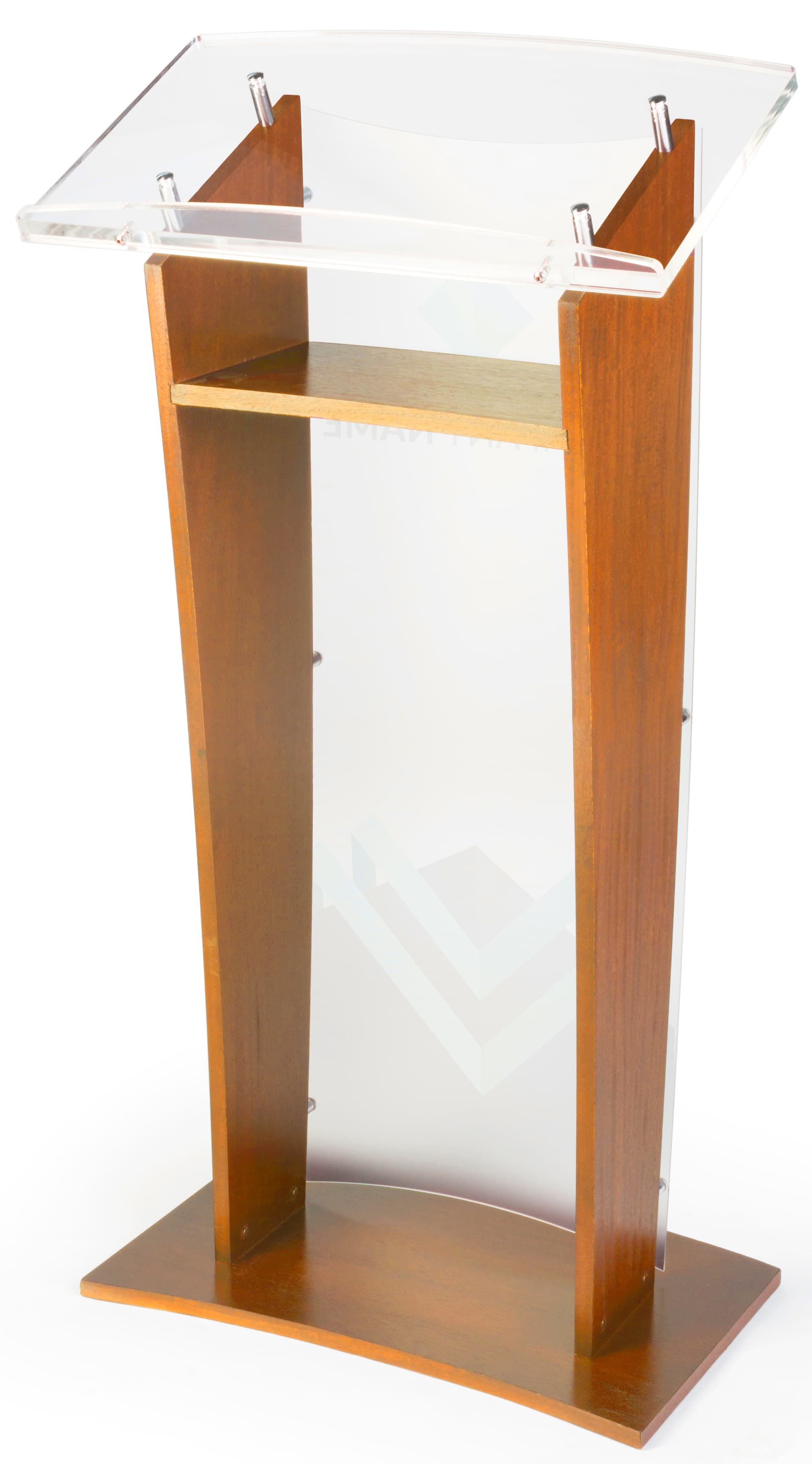 Customized Public Speaking Lectern with Shelf