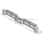 Store Counter Configuration w/ 15 Components, Tempered Glass Shelves & Black Finish