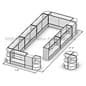 Store Counter Configuration w/ 17 Components, Tempered Glass Shelves & Black Finish