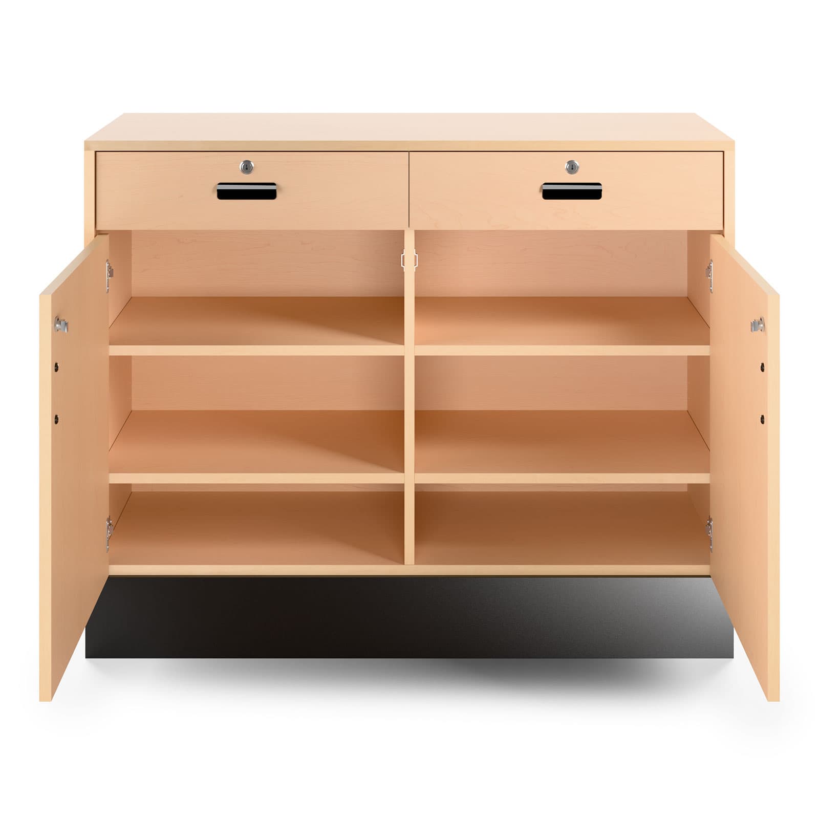 2-piece cash wrap comes with adjustable shelving