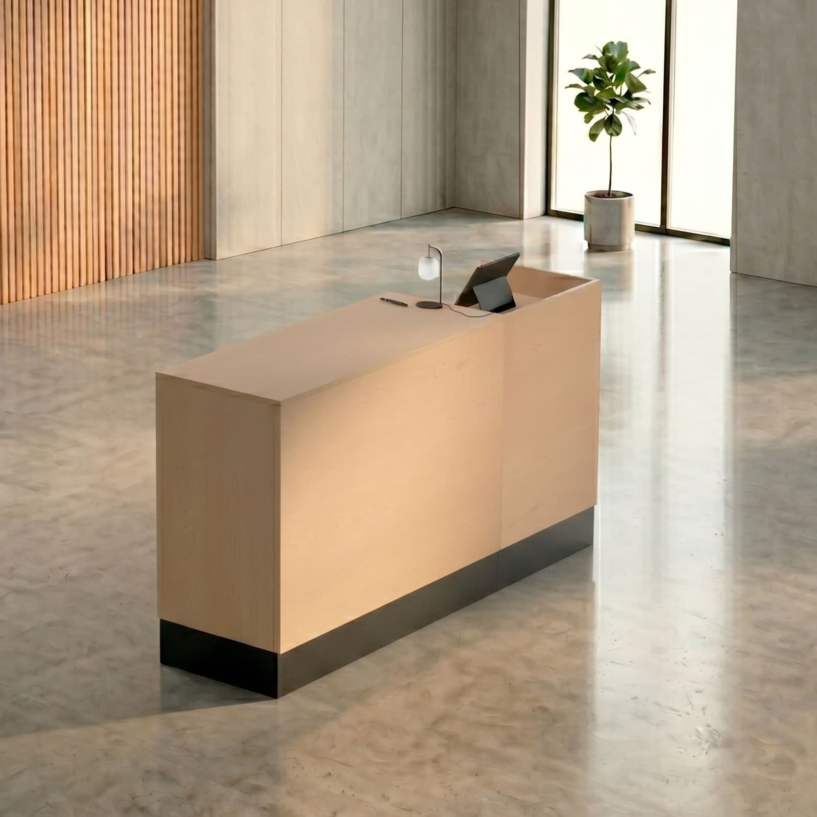 2-piece cash wrap features a minimal design for modern interiors