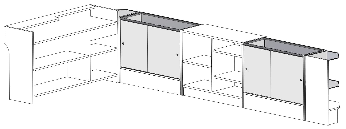 White Cash Wrap Configuration 
