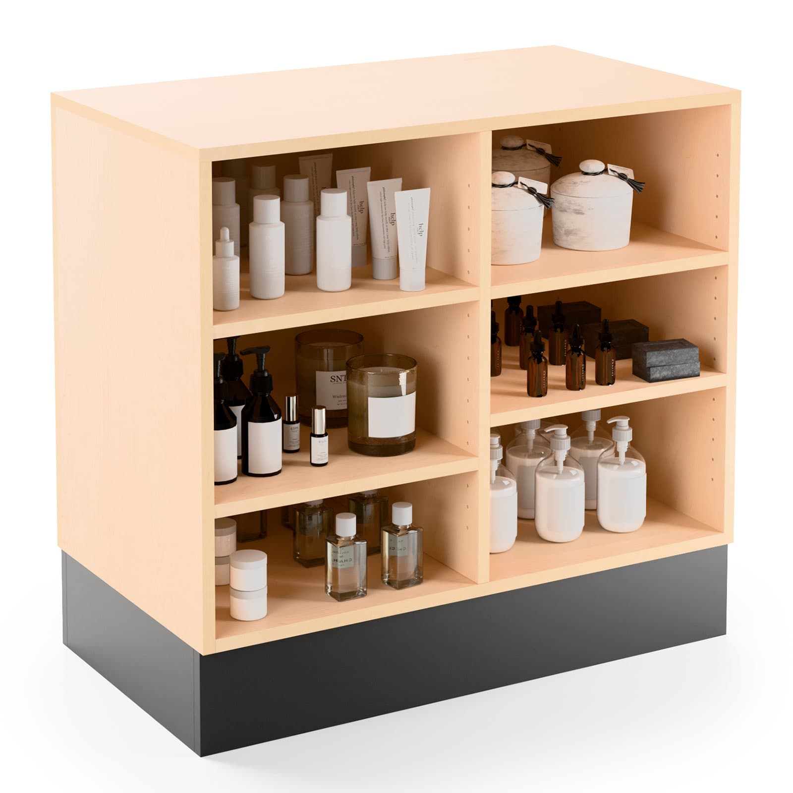 ADA-compliant sales counter comes with adjustable shelving to accommodate your items