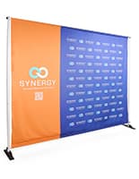 Back drop banner with dye sublimation printing 
