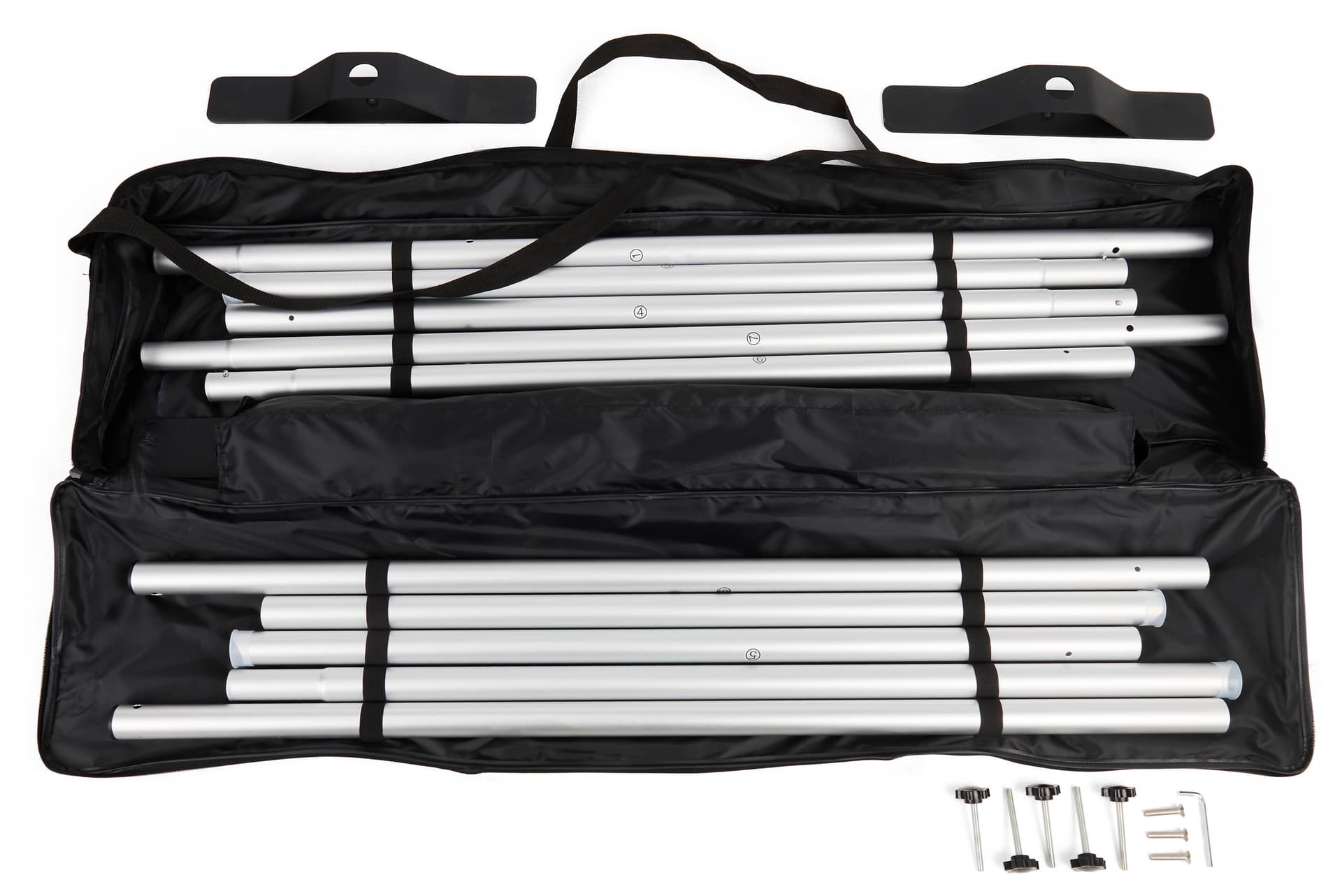 Back drop banner with push pin assembly 