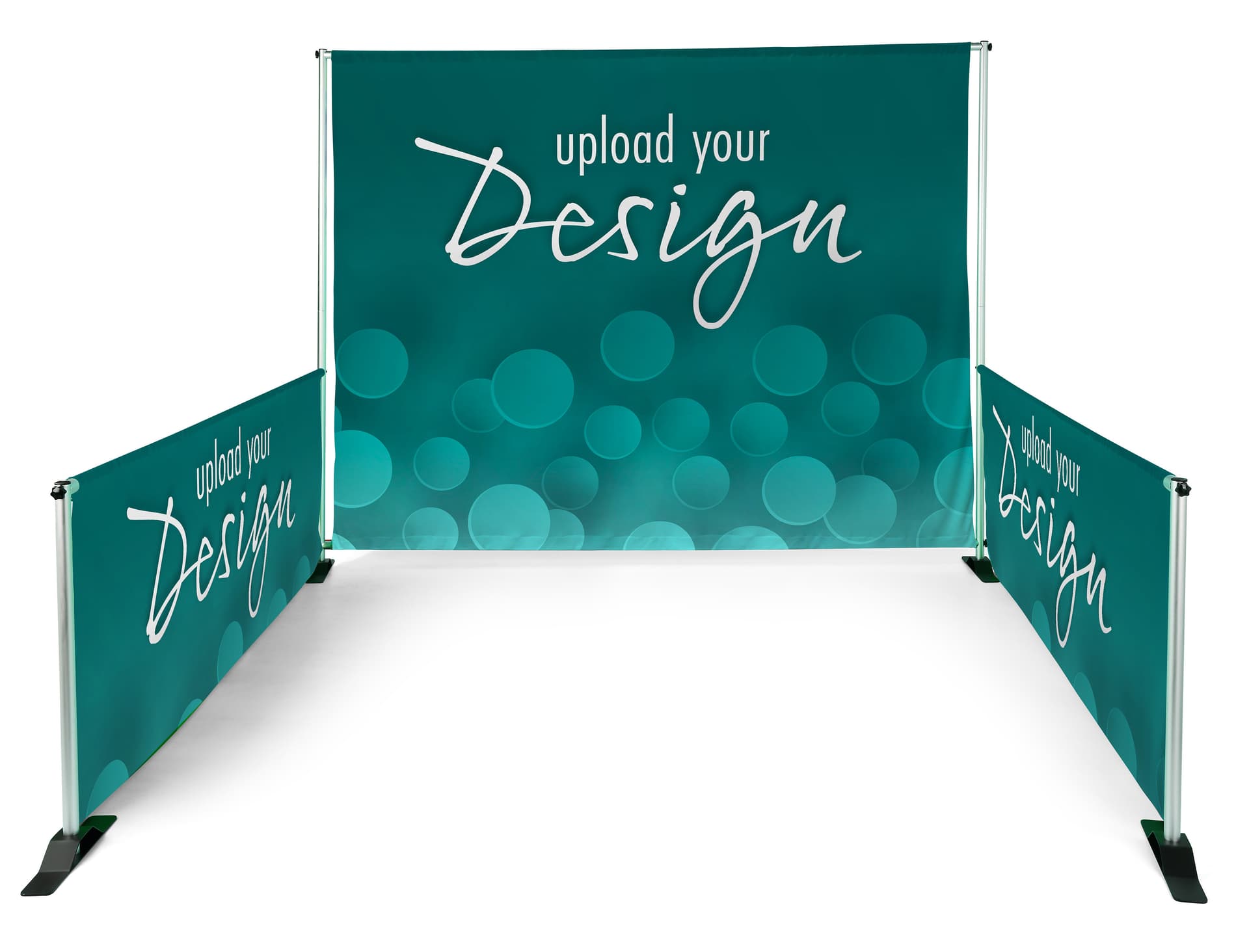 Backdrop banner with 4 metal bases 