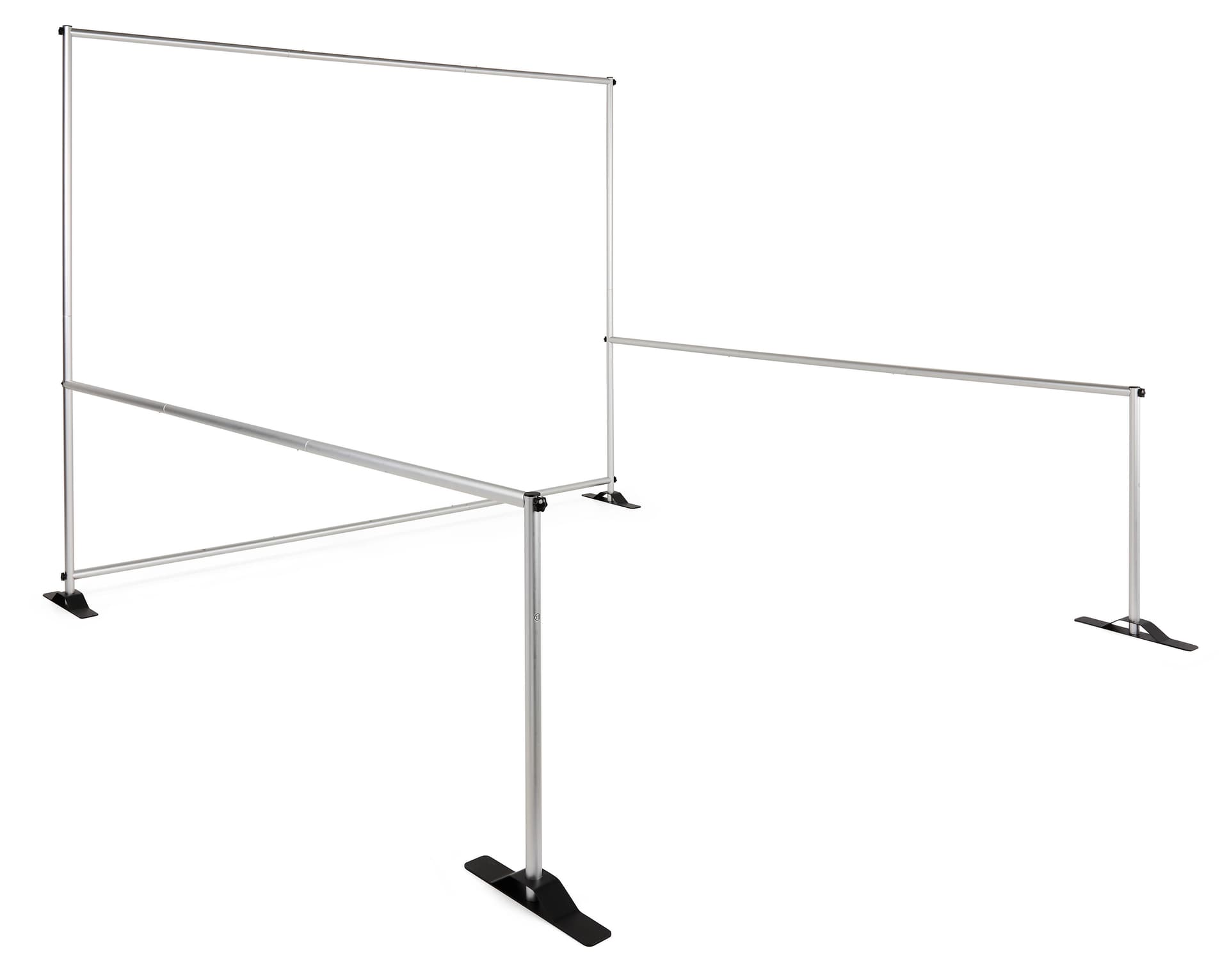 Backdrop banner with push pin assembly