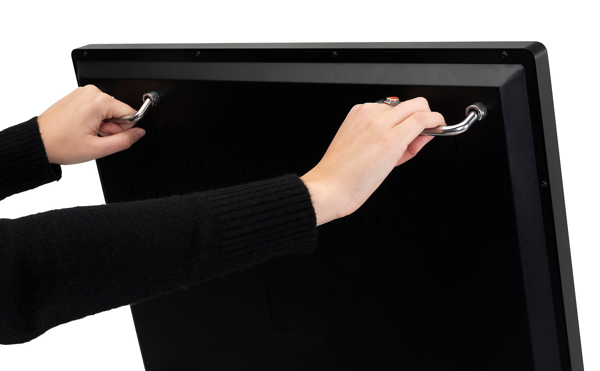 Digital sandwich board with highly portable design