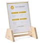8.5" x 11" Countertop Sign Holder, Slanted Design, Collapsible - Natural 