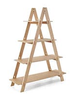 A-frame shelf made with earth-friendly poplar wood core