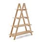 47 x 65.25 Multi-Tier Shelving Display, Floor Standing, Collapsible Design - Natural