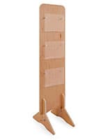 Knockdown wood literature stand with six acrylic pockets 