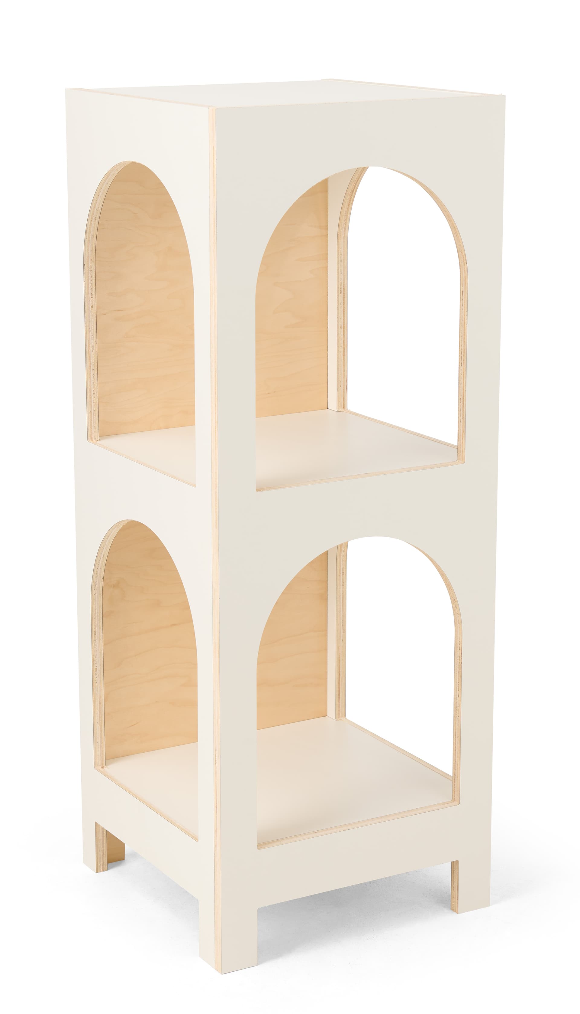 Arch display shelf with sleek and modern design