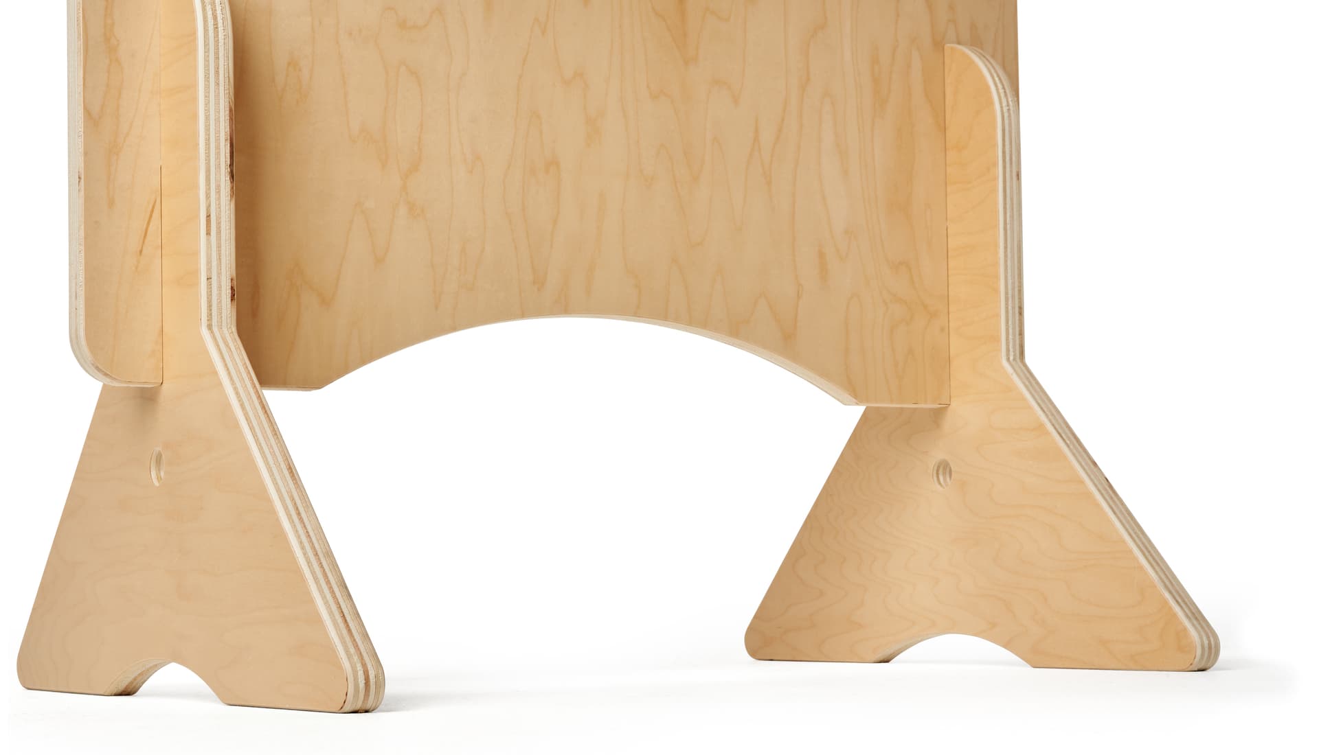 Modern pegboard shelving with floor standing placement 