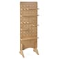 24 x 69 Pegboard Shelving Display, Floor Standing, Collapsible Design - Natural 