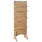 24 x 69 Pegboard Shelving Display, Floor Standing, Custom Printed Header - Natural
