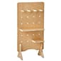18 x 35 Pegboard Shelving Display, Countertop, Collapsible Design - Natural 