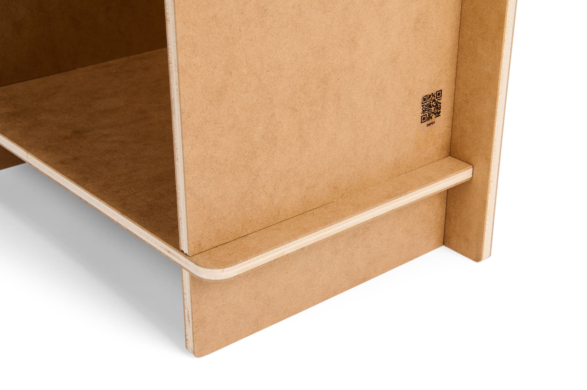 Collapsible podium with custom graphics and convenient digital QR code with assembly instructions