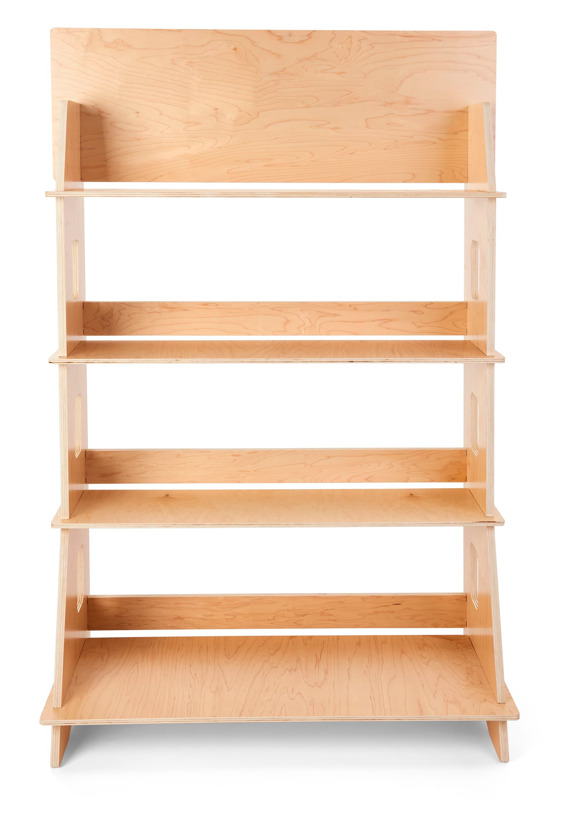 67 inch tall wooden knockdown shelf merchandiser	